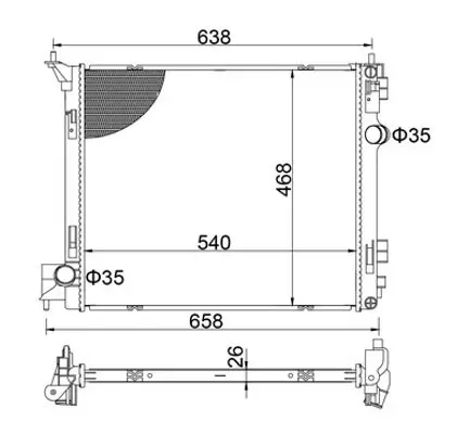 Kühler, Motorkühlung HART 622 008 Bild Kühler, Motorkühlung HART 622 008
