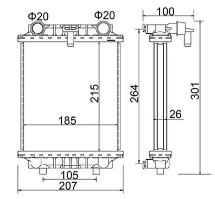 Kühler, Motorkühlung HART 622 258