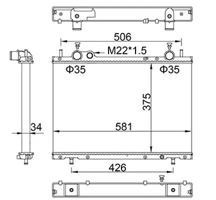 Kühler, Motorkühlung HART 622 261