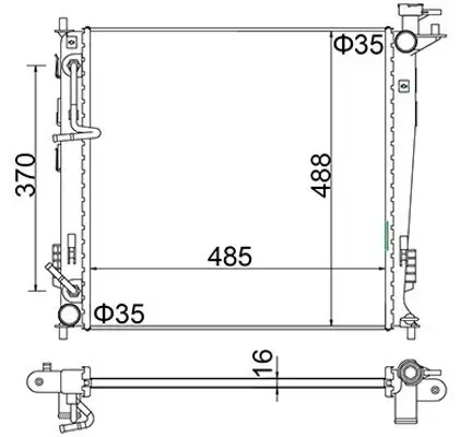 Kühler, Motorkühlung HART 622 268