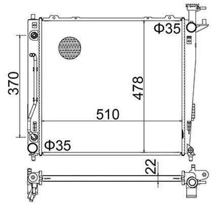 Kühler, Motorkühlung HART 622 275