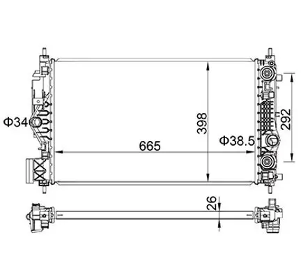 Kühler, Motorkühlung HART 622 314