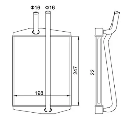 Wärmetauscher, Innenraumheizung HART 624 729 Bild Wärmetauscher, Innenraumheizung HART 624 729