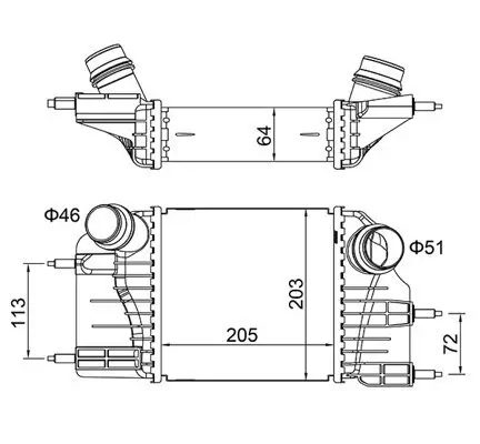 Ladeluftkühler HART 630 306
