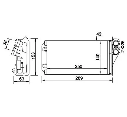 Wärmetauscher, Innenraumheizung HART 631 059 Bild Wärmetauscher, Innenraumheizung HART 631 059