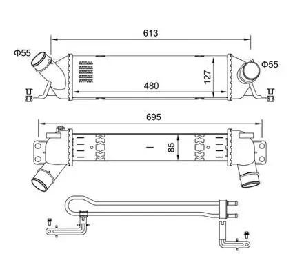 Ladeluftkühler HART 631 266