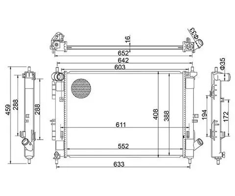 Kühler, Motorkühlung HART 641 304 Bild Kühler, Motorkühlung HART 641 304