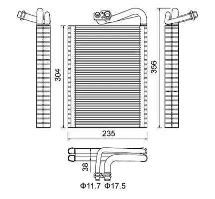 Verdampfer, Klimaanlage HART 644 050