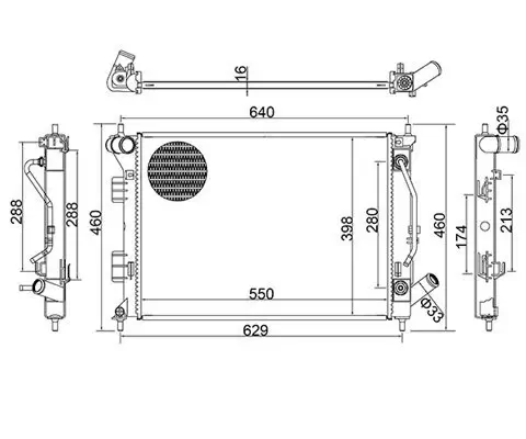 Kühler, Motorkühlung HART 644 070