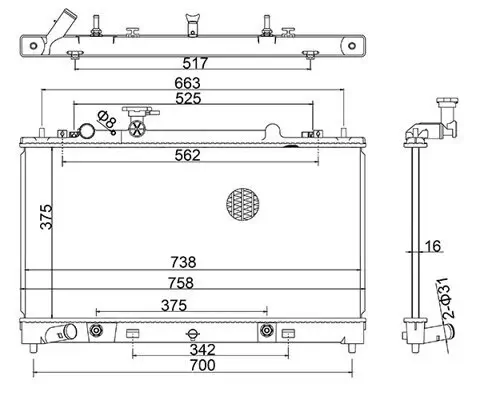 Kühler, Motorkühlung HART 644 083