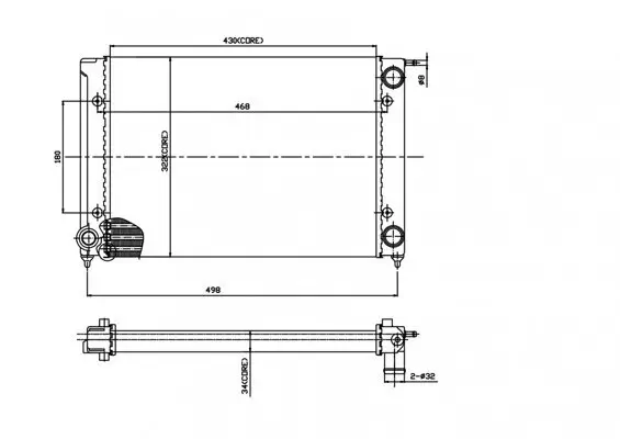 Kühler, Motorkühlung HART 600 146