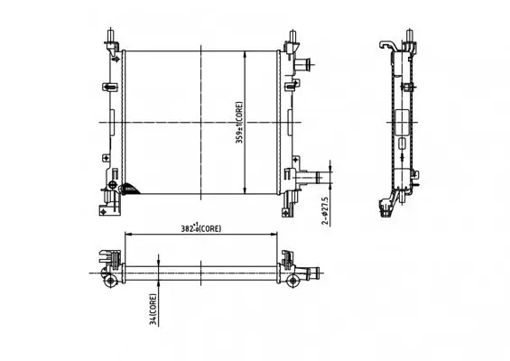 Kühler, Motorkühlung HART 605 568 Bild Kühler, Motorkühlung HART 605 568