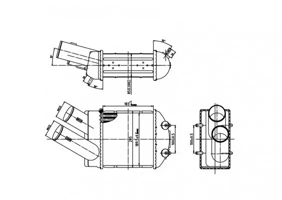 Ladeluftkühler HART 605 578