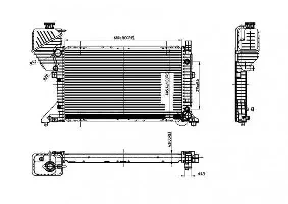 Kühler, Motorkühlung HART 606 529