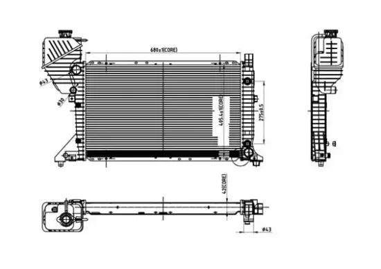 Kühler, Motorkühlung HART 606 529 Bild Kühler, Motorkühlung HART 606 529