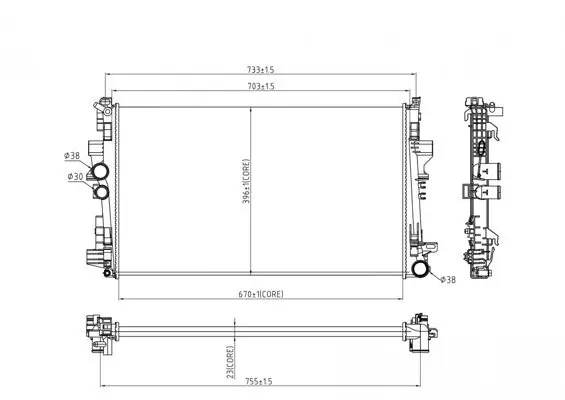 Kühler, Motorkühlung HART 607 841