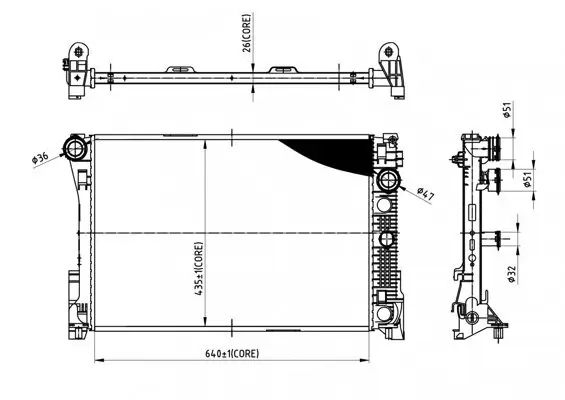 Kühler, Motorkühlung HART 612 347