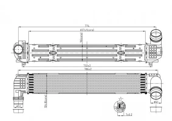 Ladeluftkühler HART 614 230