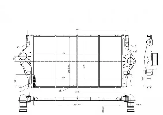Ladeluftkühler HART 616 458