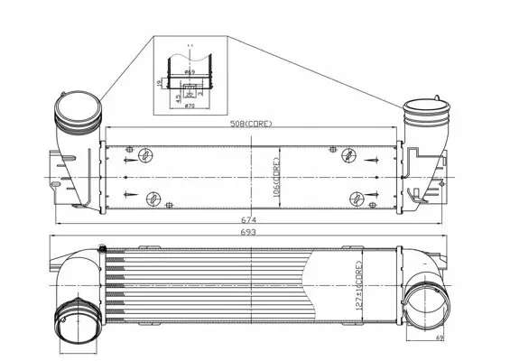 Ladeluftkühler HART 618 785