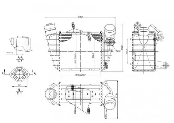 Ladeluftkühler HART 630 315