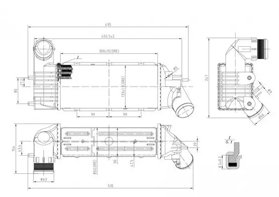 Ladeluftkühler HART 644 161
