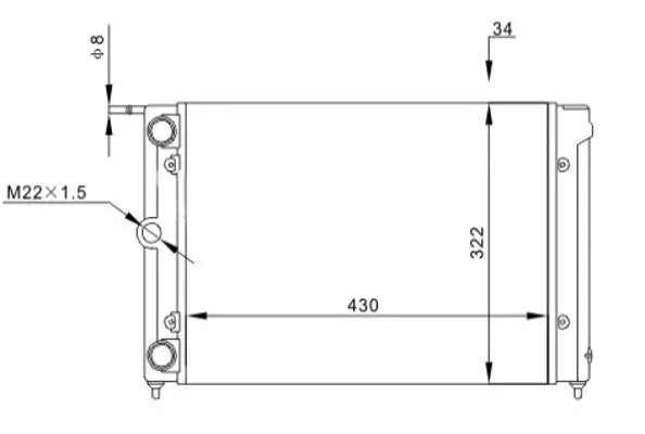 Kühler, Motorkühlung HART 600 021