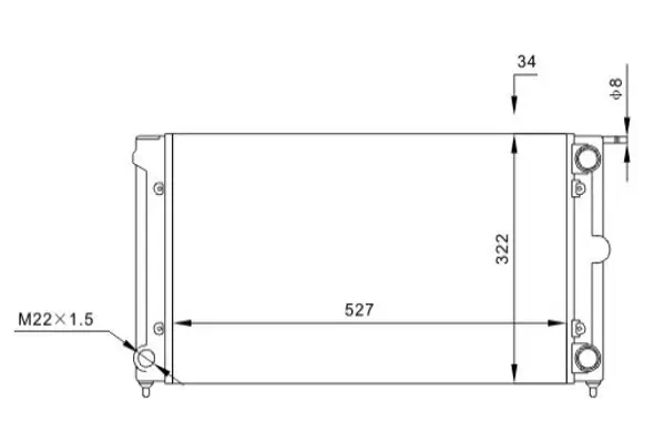 Kühler, Motorkühlung HART 600 022