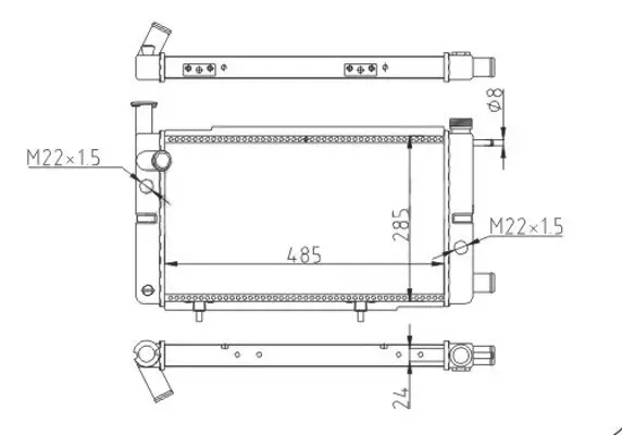 Kühler, Motorkühlung HART 600 140