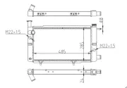 Kühler, Motorkühlung HART 600 140