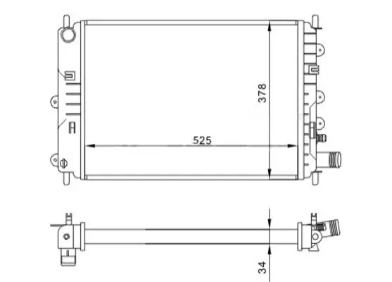 Kühler, Motorkühlung HART 600 206