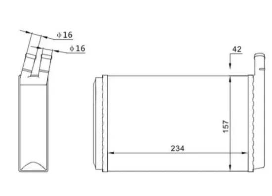 Wärmetauscher, Innenraumheizung HART 600 250 Bild Wärmetauscher, Innenraumheizung HART 600 250