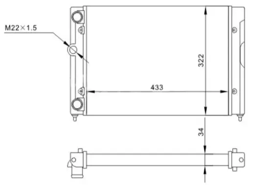 Kühler, Motorkühlung HART 600 356 Bild Kühler, Motorkühlung HART 600 356