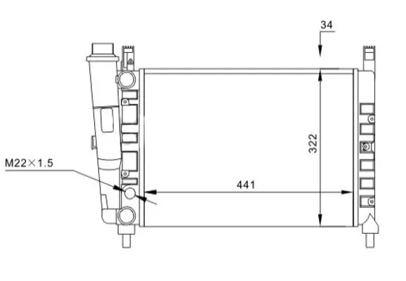 Kühler, Motorkühlung HART 600 409