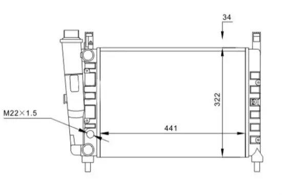 Kühler, Motorkühlung HART 600 409 Bild Kühler, Motorkühlung HART 600 409