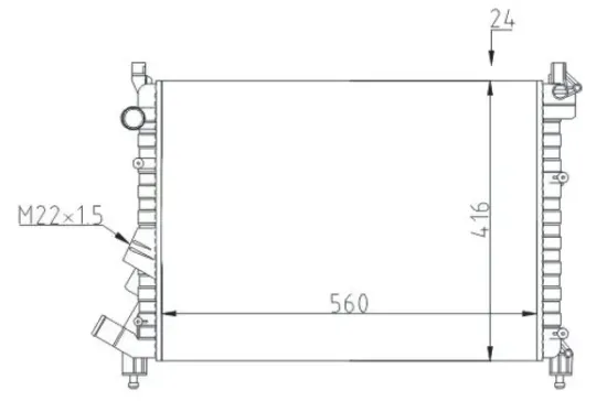 Kühler, Motorkühlung HART 600 506 Bild Kühler, Motorkühlung HART 600 506