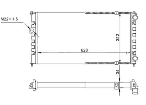 Kühler, Motorkühlung HART 600 725