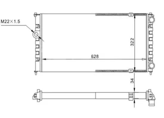 Kühler, Motorkühlung HART 600 725 Bild Kühler, Motorkühlung HART 600 725
