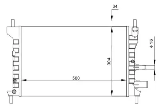 Kühler, Motorkühlung HART 600 935 Bild Kühler, Motorkühlung HART 600 935