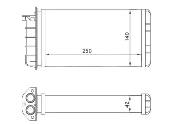 Wärmetauscher, Innenraumheizung HART 601 653 Bild Wärmetauscher, Innenraumheizung HART 601 653