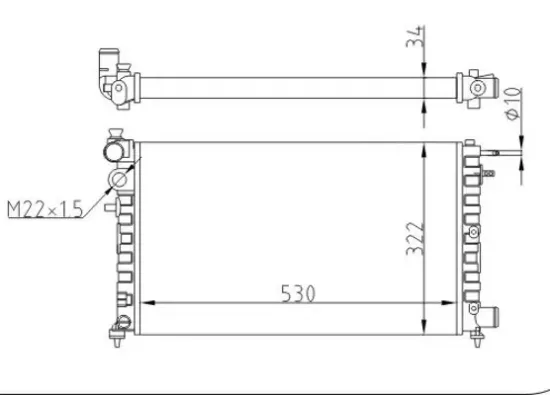 Kühler, Motorkühlung HART 601 698 Bild Kühler, Motorkühlung HART 601 698