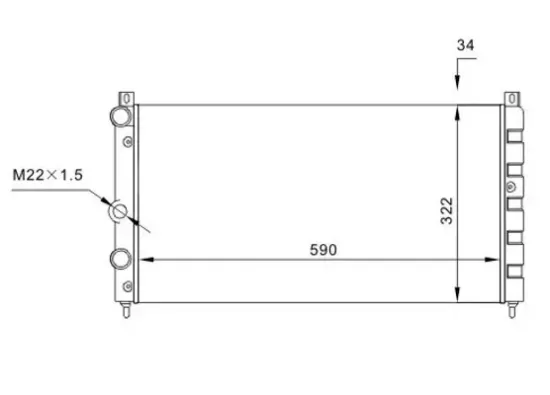 Kühler, Motorkühlung HART 601 704 Bild Kühler, Motorkühlung HART 601 704
