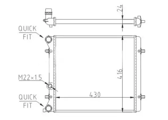 Kühler, Motorkühlung HART 602 016 Bild Kühler, Motorkühlung HART 602 016