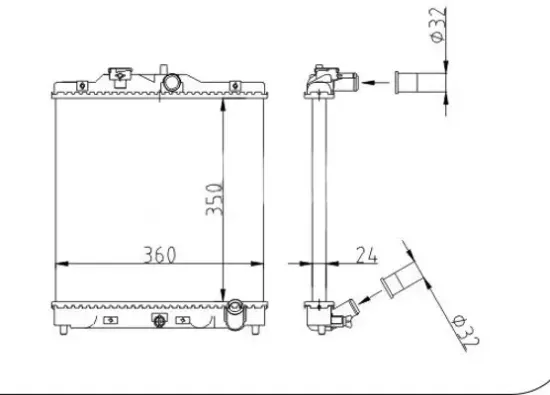 Kühler, Motorkühlung HART 602 172 Bild Kühler, Motorkühlung HART 602 172