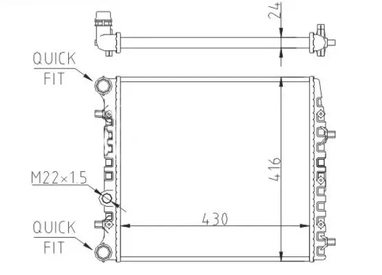 Kühler, Motorkühlung HART 603 063