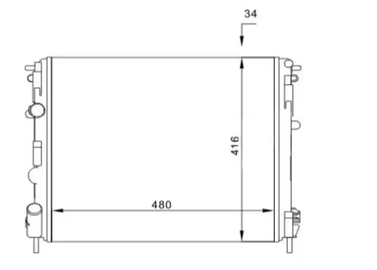 Kühler, Motorkühlung HART 603 114 Bild Kühler, Motorkühlung HART 603 114