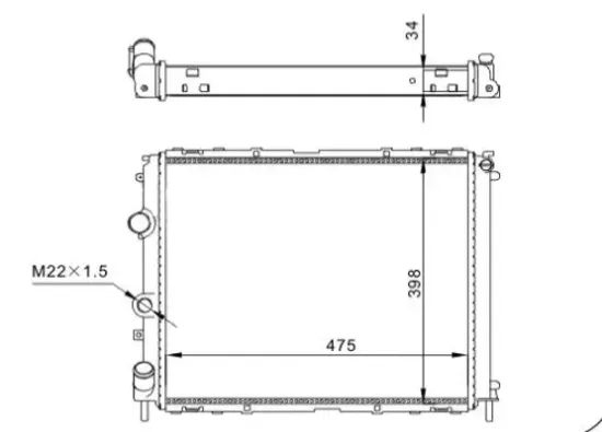 Kühler, Motorkühlung HART 603 127 Bild Kühler, Motorkühlung HART 603 127