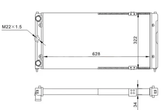 Kühler, Motorkühlung HART 603 199 Bild Kühler, Motorkühlung HART 603 199