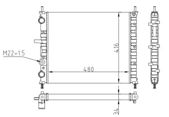 Kühler, Motorkühlung HART 603 318