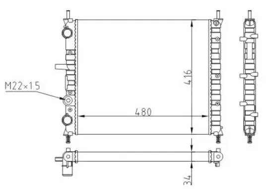 Kühler, Motorkühlung HART 603 318 Bild Kühler, Motorkühlung HART 603 318